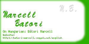 marcell batori business card