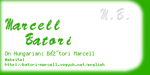 marcell batori business card